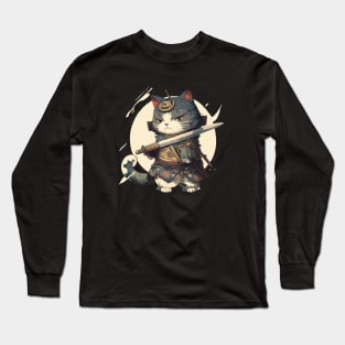 Samurai Cat Long Sleeve T-Shirt